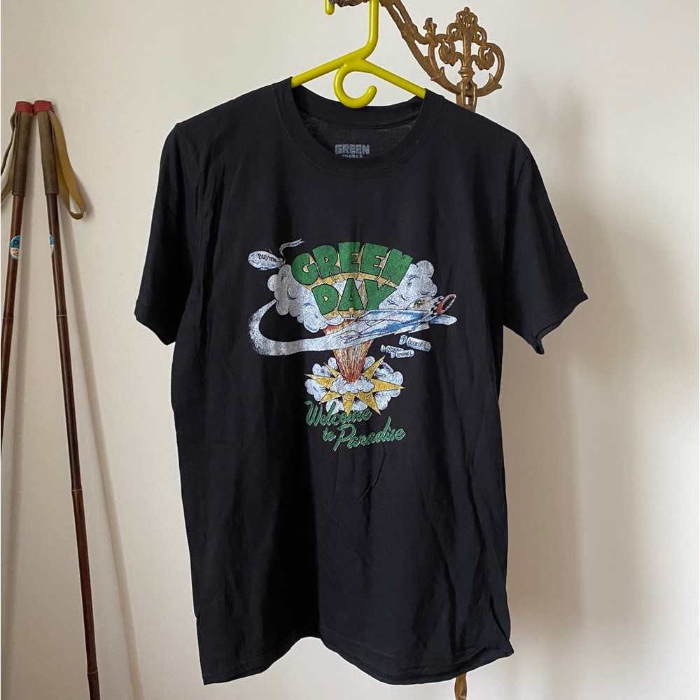 Green Day 'Welcome to Paradise' Black T-shirt Men's Medium (New) Band shirt